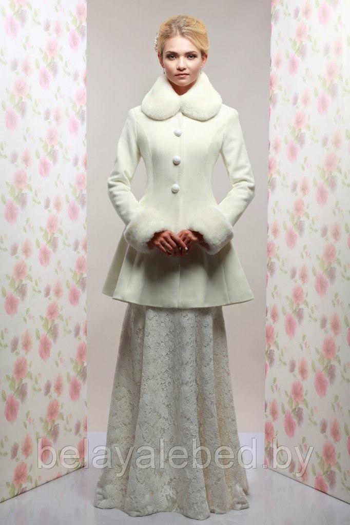 Пальто свадебное №23 размер 42-48 (размер регулируется шнуровкой по спинке) - фото 4 - id-p62179905