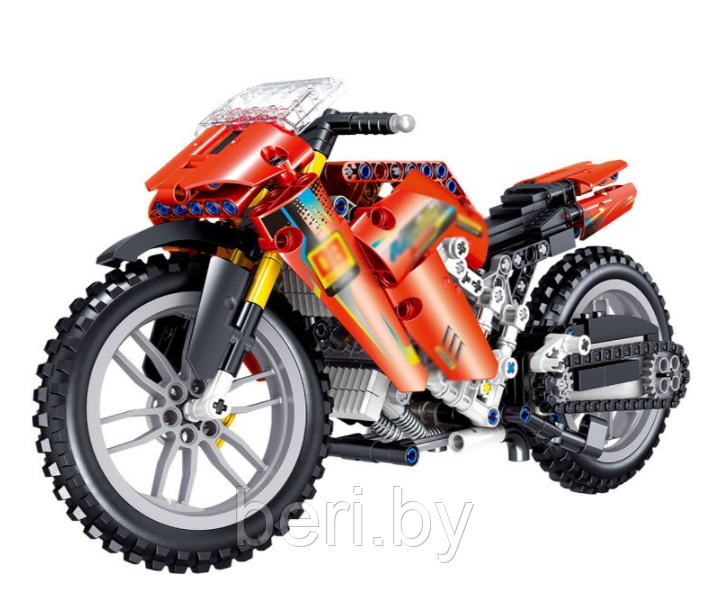 QL0481 Конструктор Zhe Gao Technic "Мотоцикл", 496 деталей, Аналог Лего Technic - фото 2 - id-p169914134