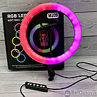 Разноцветная кольцевая RGB RL-13 лампа с МУЛЬТИ-режимами 32 см  Штатив 216 см, фото 3