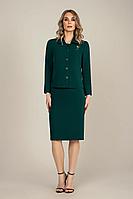 Женский осенний зеленый деловой нарядный деловой костюм MARIKA 451 тёмно-зелёный 42р.