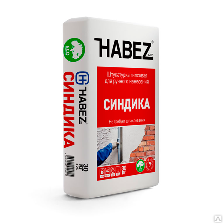 Штукатурка гипсовая белая HABEZ СИНДИКА (глянцуется) 30 кг