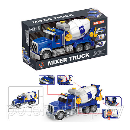 Бетономешалка «MIXER TRUCK» со звуковыми и световыми эффектами 666-52P, фото 2