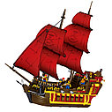 Конструктор Корабль Алые паруса QL1805, 1436 дет., Пираты, фото 2