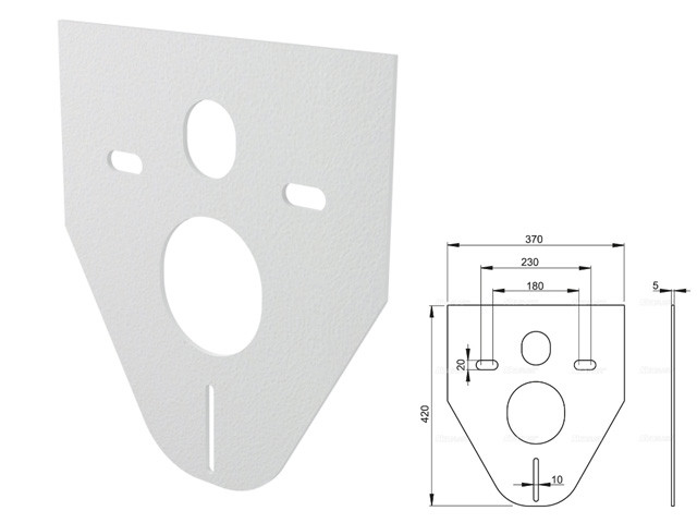 Звукоизоляционная плита для подвесного унитаза и для биде, Alcaplast - фото 1 - id-p169941198