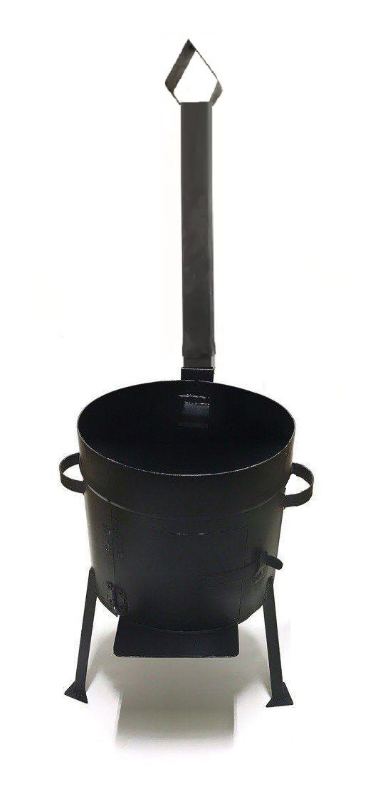 Печь для казана усиленная с дымоходом Мастер на 6 литров - фото 3 - id-p165302185
