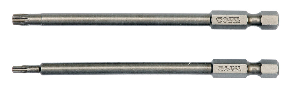 Биты TORX sec. T10, T25 1/4"х100мм (2шт) S2 HRC58-62 "Yato" YT-0490