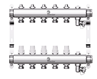 Коллектор W903.4 нерж. Wester 1"-3/4" в сборе на 4 вых. с 2 заглушками