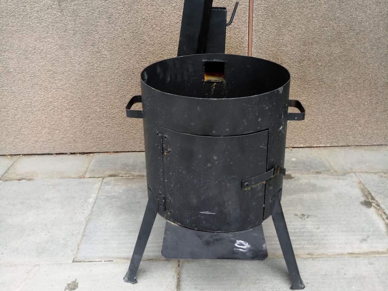 Металлическая Печь с трубой для казана на 6 литров (Мастер) - фото 5 - id-p166764235