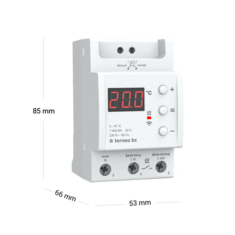 Терморегулятор для теплого пола terneo bx WI-FI - фото 4 - id-p169964806