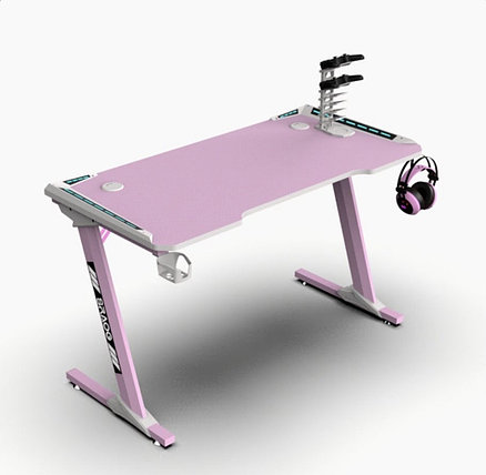 Геймерский стол AOR с подсветкой RGB, розовый, фото 2
