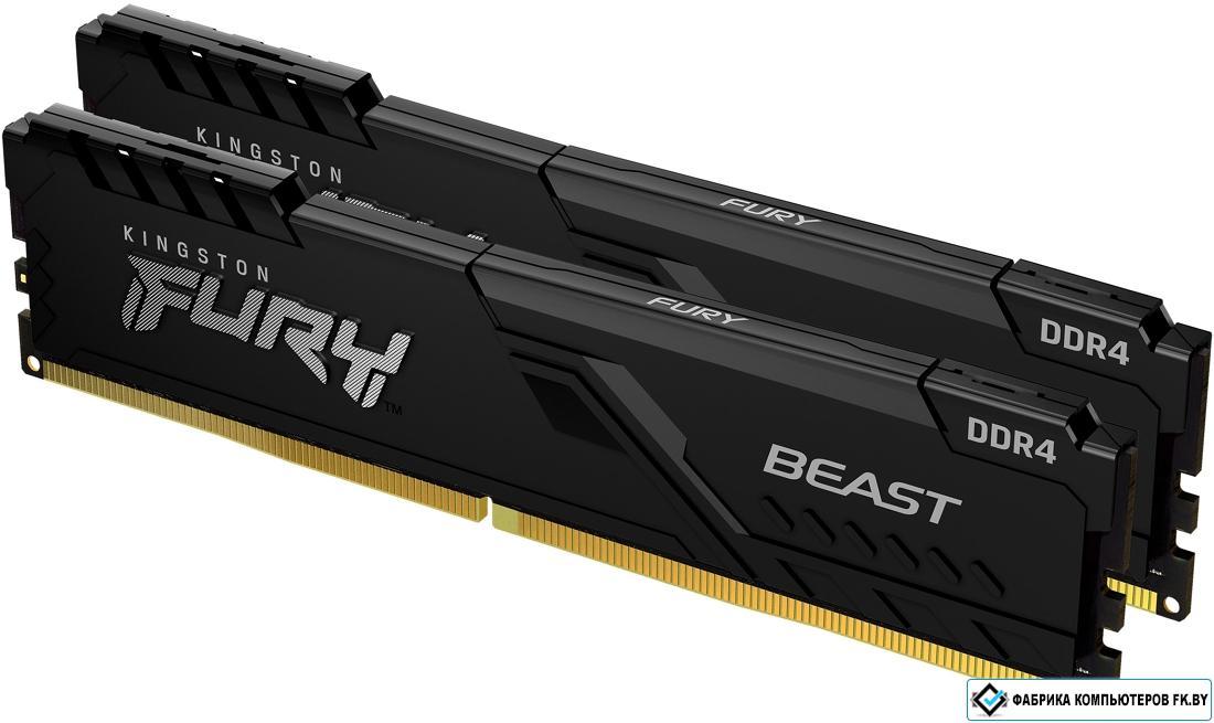 Оперативная память Kingston FURY Beast 2x8GB DDR4 PC4-25600 KF432C16BBK2/16 - фото 1 - id-p159315754