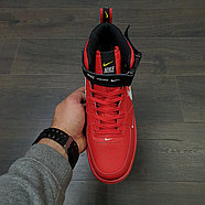 Кроссовки Nike Air Force 1 Mid Red с мехом, фото 3