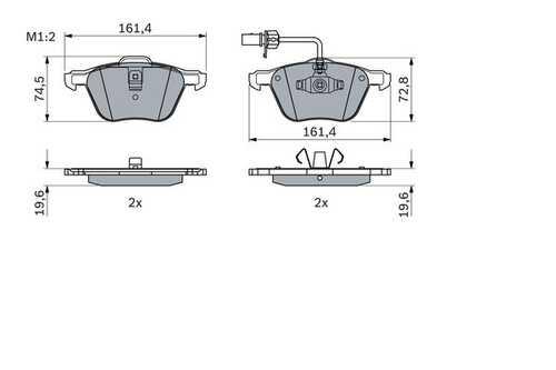 986 494 035 BOSCH 0 986 494 035 390 11=401 011B-SX=FDB1496 !колодки дисковые п.\ VW Sharan 1.8iT/2.0i/1.9TDi - фото 2 - id-p169998804