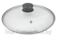 Крышка стеклянная с усиленным стальным  ободком диаметр 20 см арт. БА 100/20