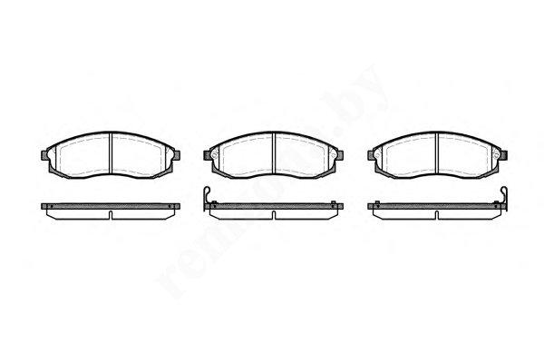 259802 ROAD HOUSE Колодки торм.дисковые (к-т)_ Nissan Maxima 3.0 94- F [=2308601TX=GDB3124=05P1030] - фото 1 - id-p170001909