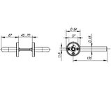 Ручка раздельная DSS-0201/19, квадрат 8x110 мм, фото 2