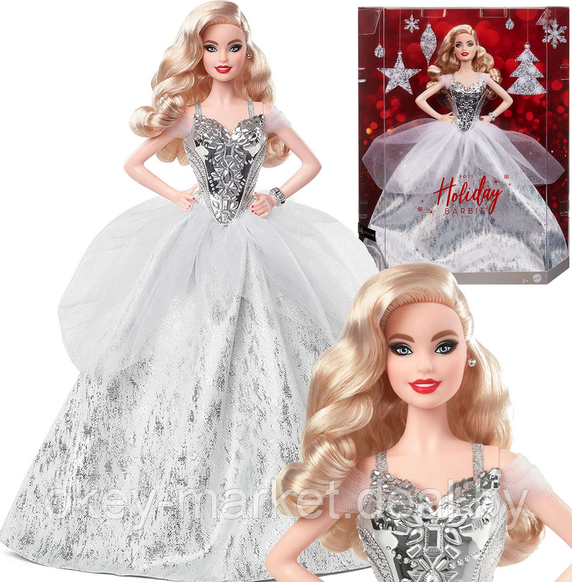 Коллекционная кукла Barbie Праздничная 2021 - фото 4 - id-p170002585