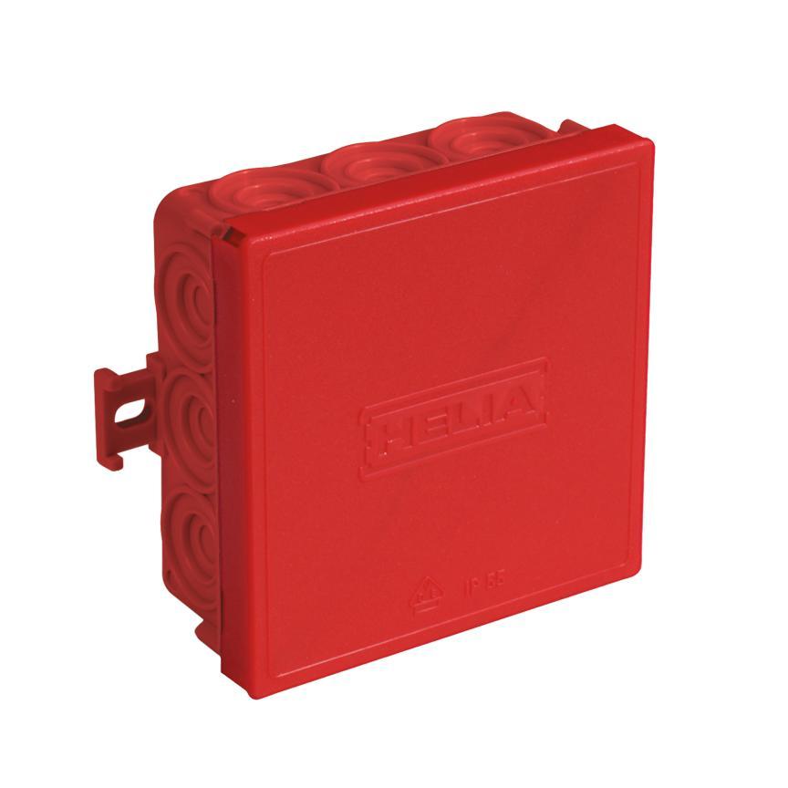 Соединительная коробка о/у IP55 (85x85x37) Красная Helia - фото 1 - id-p170005232