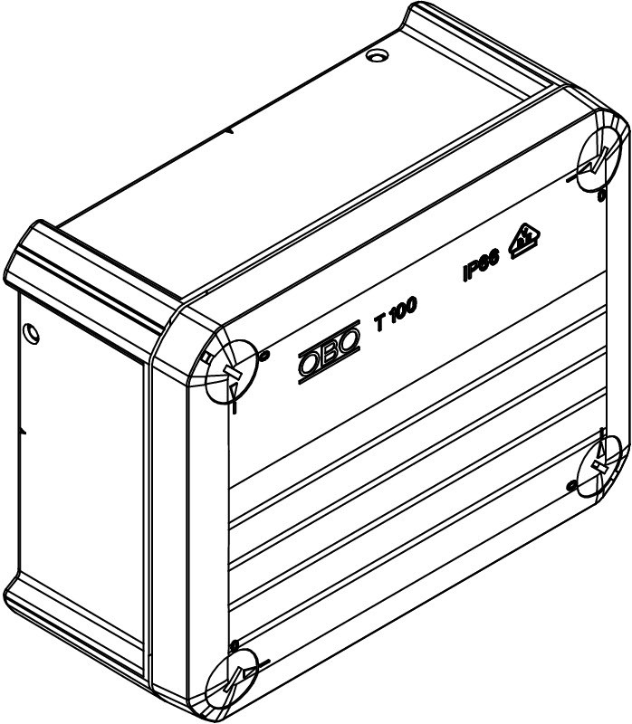 Коробка распред. T 100 OE, IP66, 150x116x67мм, без вводов, серый, полипропилен - фото 2 - id-p170005178