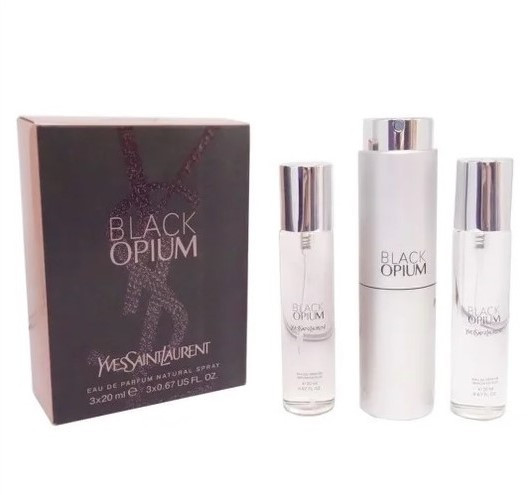 Yves Saint Laurent Black Opium Набор парфюмерии для женщин (3*20 ml) (копия) Блэк Опиум Черный Опиум