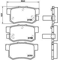 P 28 022 BREMBO P28022 GDB1063=325 22!колодки дисковые з.\ Honda Prelude 2.0i-2.3i & 4WD 92-96 - фото 2 - id-p170018120