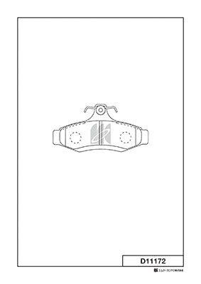 D11172 MK KASHIYAMA D11172-01 646 10 !колодки дисковые з.\ Daewoo Leganza 2.0i/2.2i 16V 97-02/Nubira 2.0i 16V