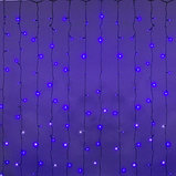 Cведодиодный занавес Плей Лайт 2*6 м. 1000 LED ТЕПЛЫЙ БЕЛЫЙ/БЕЛЫЙ FLASH.Темно-зеленый провод., фото 2
