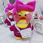 Мягкая игрушка уточка Лалафанфан (Lalafanfan duck), плюшевая уточка кукла в очках TikTok/ТикТок  Бежевый, фото 4