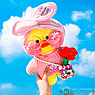 Мягкая игрушка уточка Лалафанфан (Lalafanfan duck), плюшевая уточка кукла в очках TikTok/ТикТок  Ярко розовый, фото 2