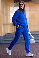 Женский осенний трикотажный синий спортивный большого размера спортивный костюм GO F3005/19-02 44р.