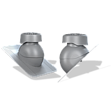 Канализационный вентиляционный выход Wirplast Standard (K82) для битумной кровли (под монтаж), фото 2