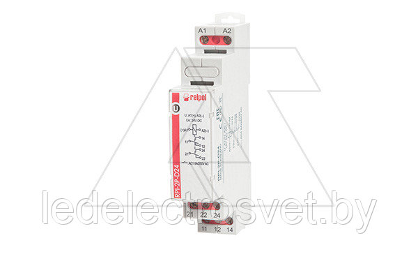 Реле RPI-2ZI-U24A, 2NO, 8A(250VAC/24VDC), 120A(20ms), 230VAC/24VAC/24VDC, LED, 1M - фото 1 - id-p170045059