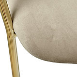 Стул полубарный Turin латте с золотыми ножками, фото 7