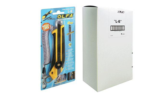 Высокопрочный нож OLFA L-6 серии X-design ComfortGrip - фото 2 - id-p170078267