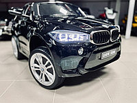 Детский электромобиль RiverToys BMW X6M JJ2199 (черный глянец) лицензия