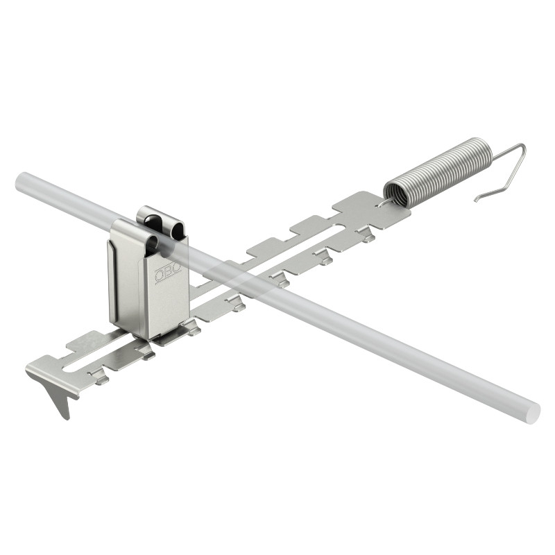 Держатель 132 U 35 проводника Ø8мм на коньке кровли, шириной 280-380мм, h=36.5мм, нерж. сталь OBO BETTERMANN