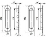 Ручки для раздвижных дверей Soft LINE SL-010 CP, фото 3