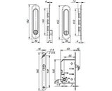 Защелка с ручками для раздвижных дверей Soft LINE SL-011 SN, фото 3