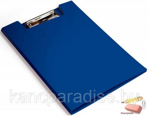 Папка-планшет Бюрократ, А4, пластик, 1,2 мм., синий, арт.PD602 BLU