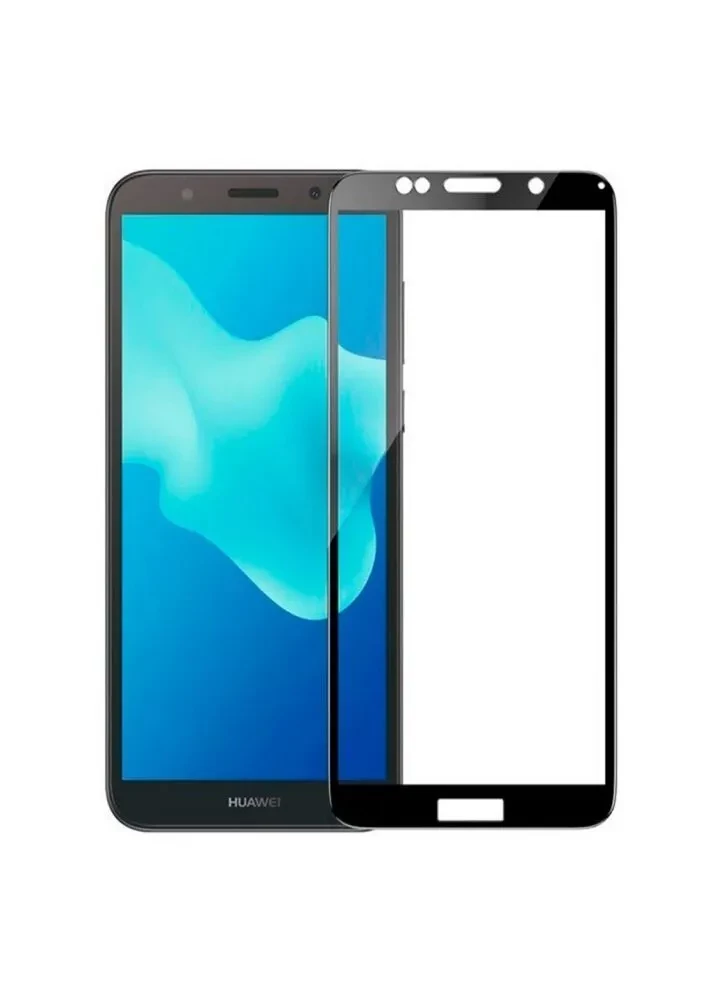 Защитное стекло для Huawei Honor 7C (AUM-L41), черного цвета (полная проклейка) - фото 1 - id-p170110622