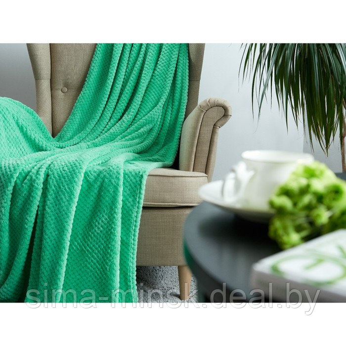 Плед Splash, размер 200х200 см, цвет зеленый - фото 1 - id-p170088603