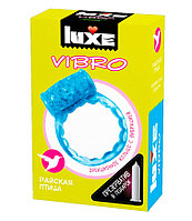 Виброкольцо с презервативом Luxe Vibro Райская Птица