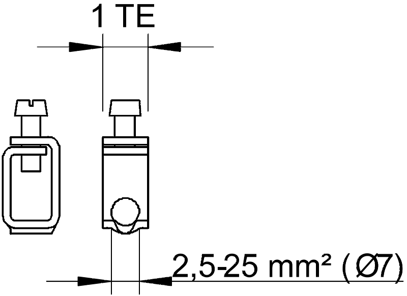 Клемма 1801 RK25 для подключения круглого проводника до 25мм² к шине 1801 VDE OBO BETTERMANN - фото 2 - id-p170074230