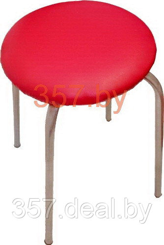 Табурет Фабрика стульев Эконом (красный/серебро) - фото 1 - id-p153978955