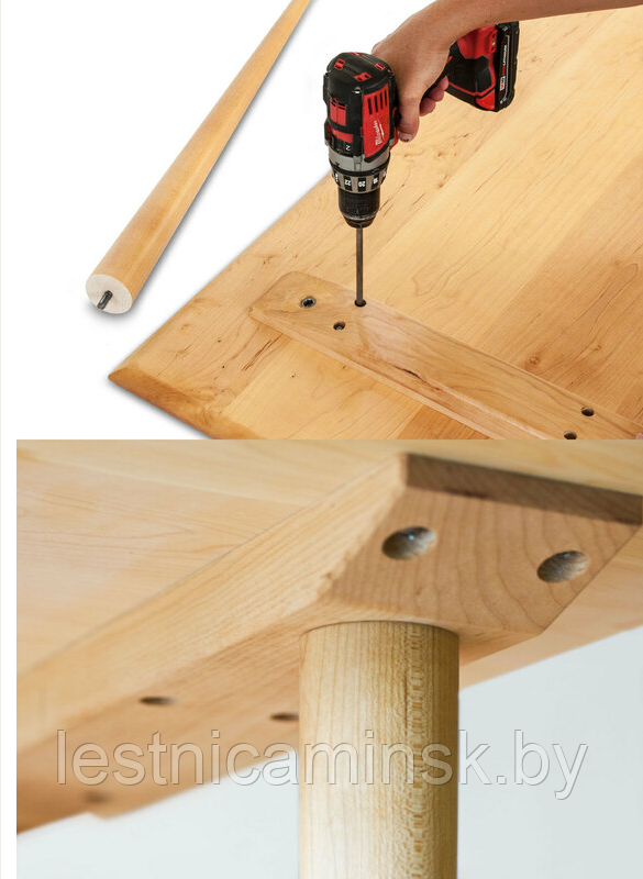 Мебельные опоры (МО 5 ) для стола из дуба. Ширина 500 мм. Высота 720 мм. Шлифованные под покрытие. - фото 6 - id-p170157770