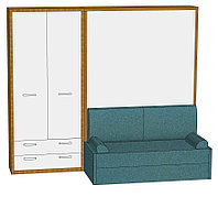 Шкаф-кровать с диваном и шкафом