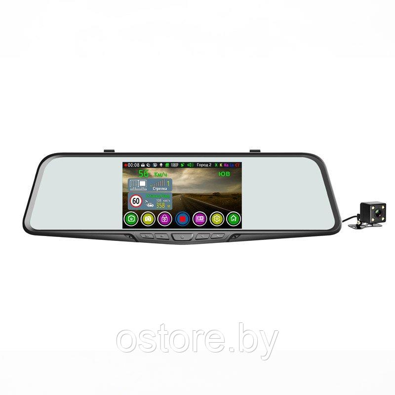 Автомобильный видеорегистратор-зеркало с радар-детектором GPS и 2-я камерами Eplutus GR-51 - фото 3 - id-p170165444