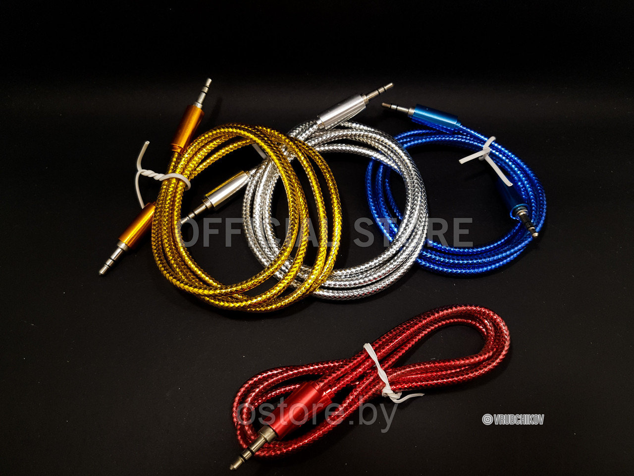 AUX кабель 3.5 на 3.5 (армированный кабель) - фото 2 - id-p170165503