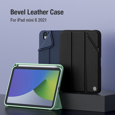 Полиуретановый чехол Nillkin Bevel Leather Case Черный для Apple iPad Mini 6 (2021) - фото 10 - id-p170165716