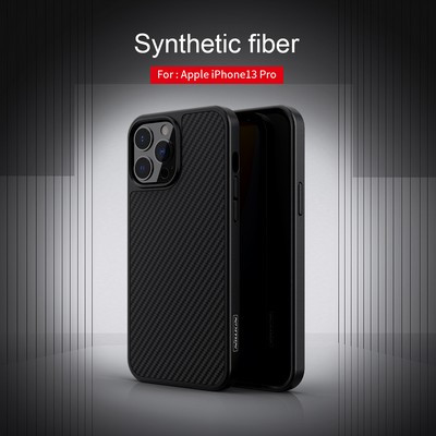 Пластиковый чехол Nillkin Synthetic Fiber Черный для Apple iPhone 13 Pro - фото 5 - id-p170165742